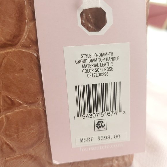 Louise et Cie Womens Diam Brown Animal Print Leather Gold Top Handle Bag - Picture 6 of 14